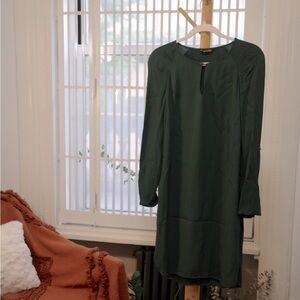 Elegant Green Midi Dress by Massimo Dutti
